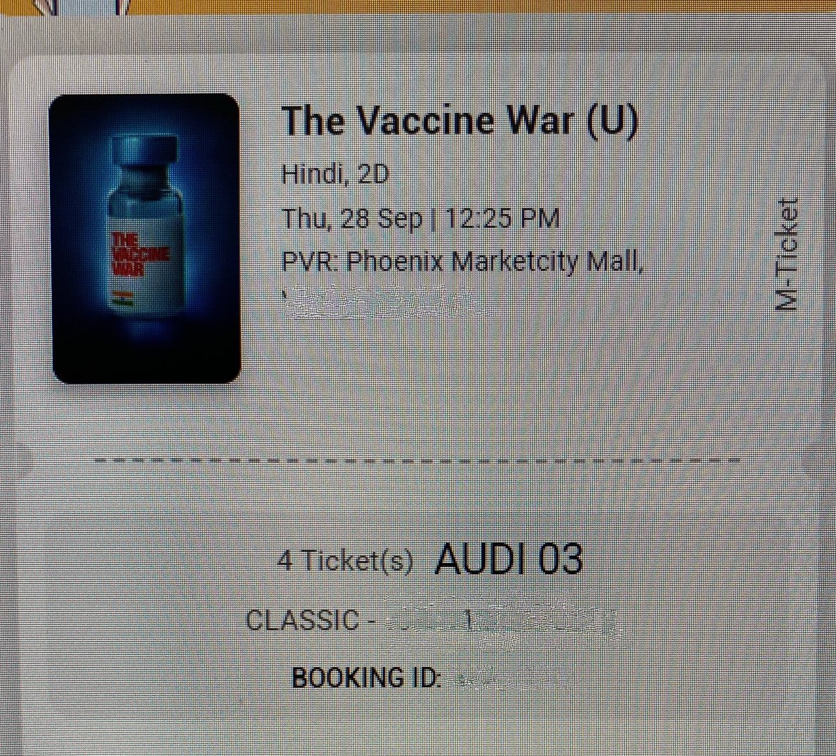 #TheVaccineWarAdvanceBooking #TheVaccineWar #indiacandoit @vivekagnihotri looking forward to this amazing feat by Indian Scientists! For the first time going for first day show!