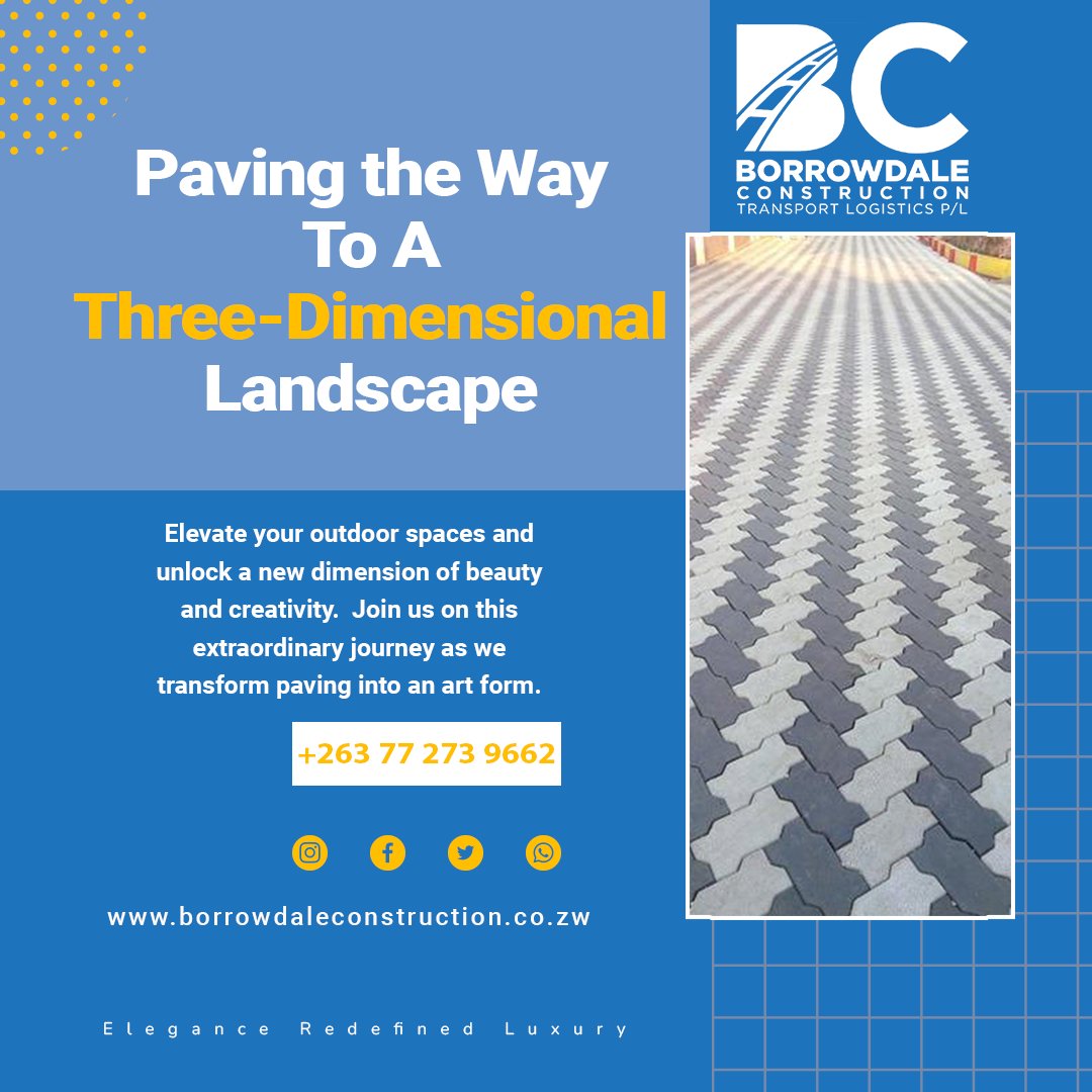 Borrowdale_Con's tweet photo. Step into a world where depth and design collide. 🌍✨  🚀🔥 Elevate your outdoor spaces and unlock a new dimension of beauty and creativity. 🏞️💎 #3DPaving #Innovation #LandscapeDesign https://t.co/Qgi2sDbKVi