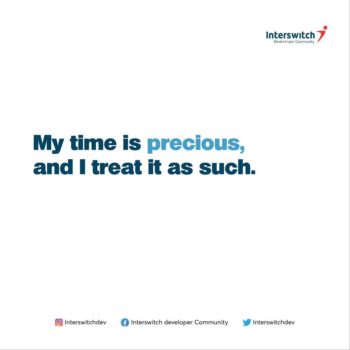 InterswitchDev's tweet image. Happy new week, Devs 🤩 Welcome to the last week in September. This week, prioritize your time and focus on productivity.
#interswitch
#interswitchdeveloper
#weeklyaffirmation
#interswitchdevelopercommunity