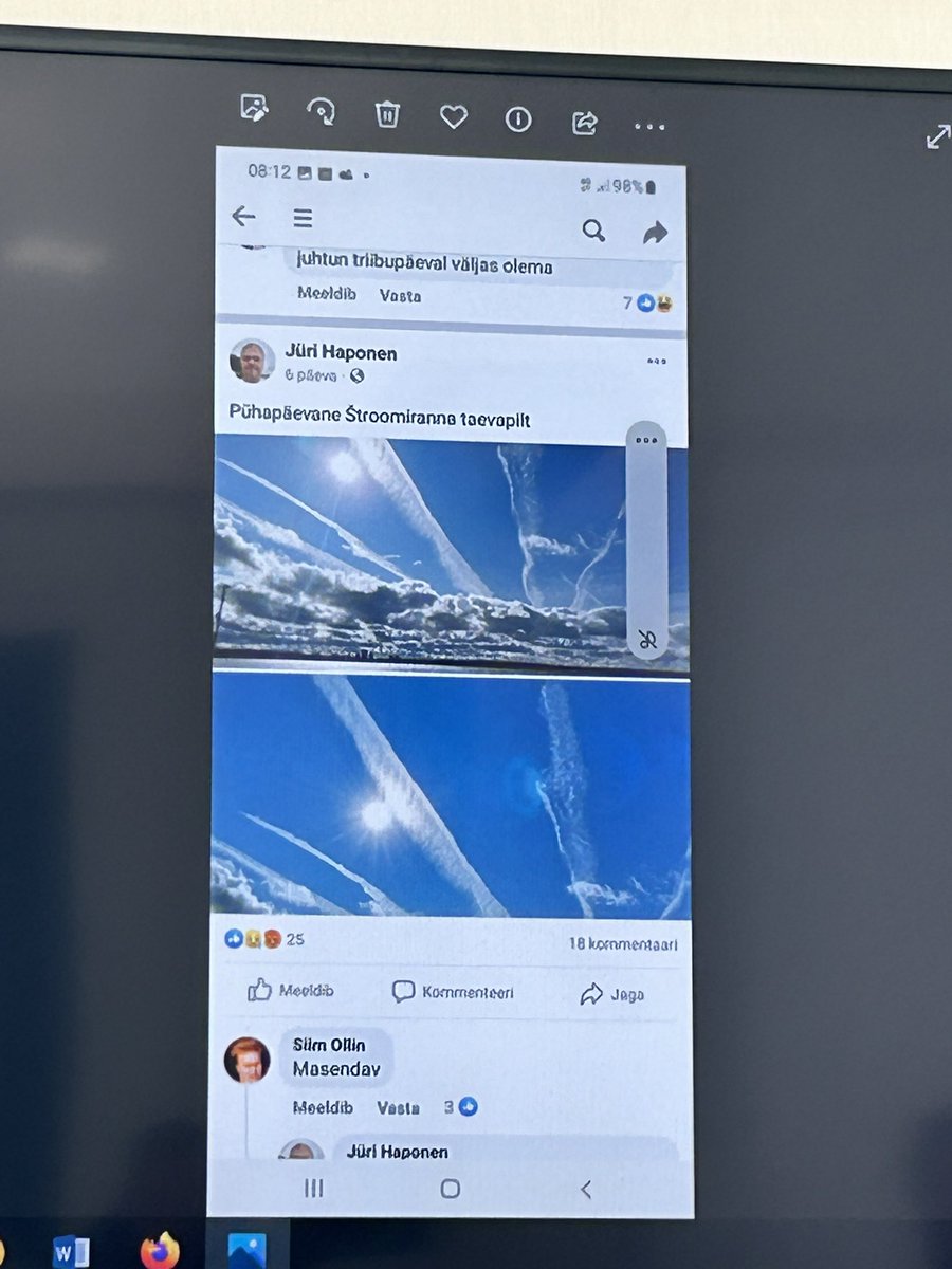 hanah_lahe's tweet image. Ilus esmaspäev! Hr. Grünthal tuli keskkonnakomisjoni miski chemtrailide eelnõuga ja näitas tõendeid selle kohta, et meid mürgitatakse. Chemtrail Eesti FB grupist. Küsisin, millistele teaduslikele allikatele ta eelnõu koostamisel tugines ja vastus oli: "Aga mõtle oma peaga."
