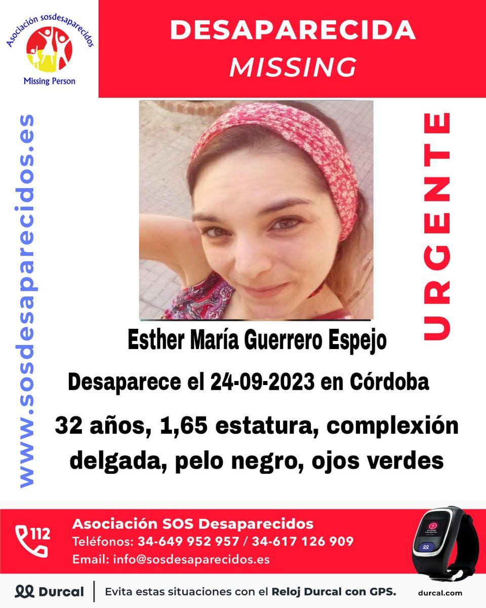 ‼️ÚLTIMA HORA | Alertan de la desaparición de una joven de 32 años en Córdoba 👉diariocordoba.com/cordoba-ciudad… <a href="/sosdesaparecido/">ALERTA DESAPARECIDOS</a>