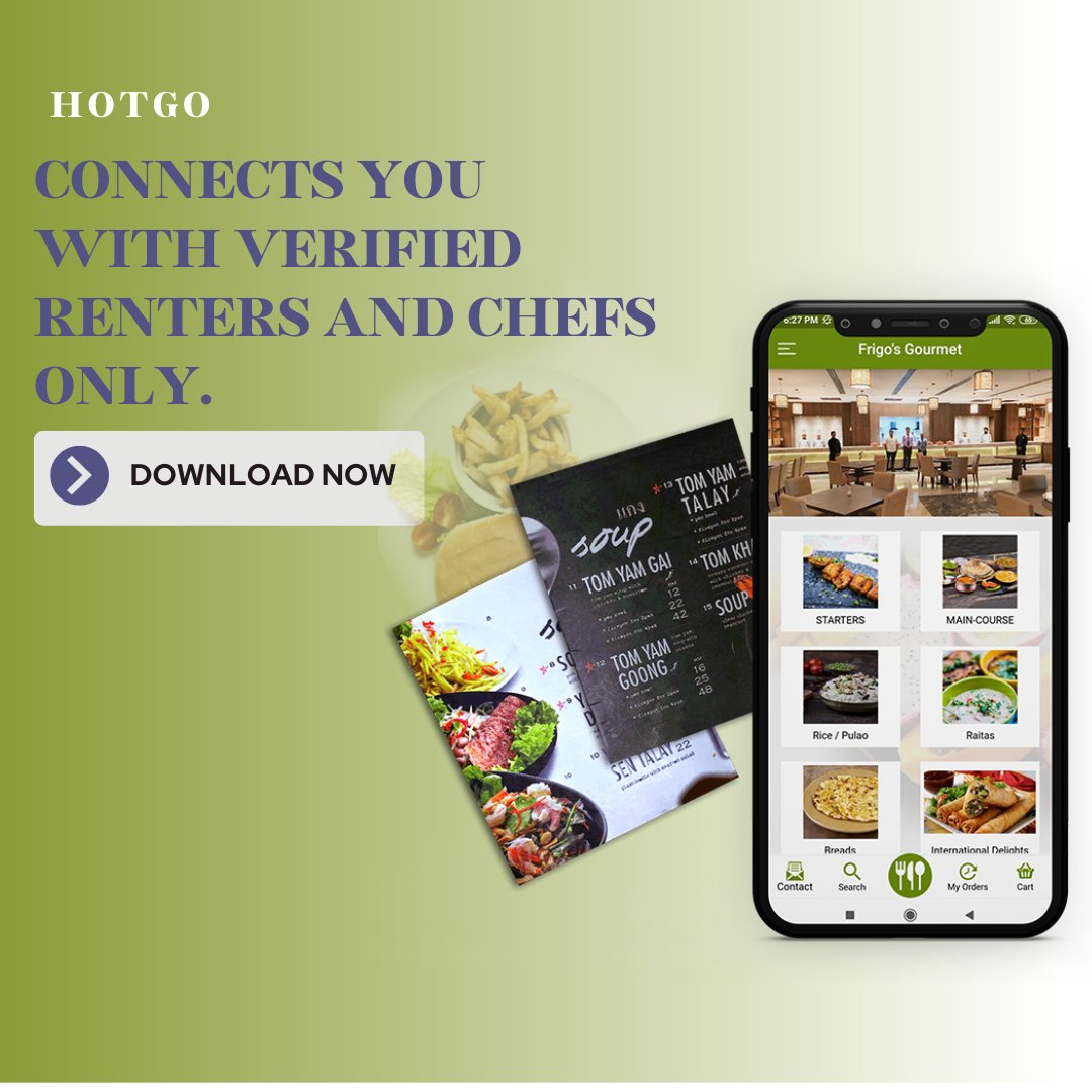 Connects you with verified renters and chefs ONLY.

Download The App Now! ! !

#food #restaurant #foodandbeverageindustry #fooddeliveryservice #fooddeliveryapp #fooddelivery #dubaifoodie #dubaifoodies #dubaifood #foodstartups #dubaistartup #dubaientrepreneur