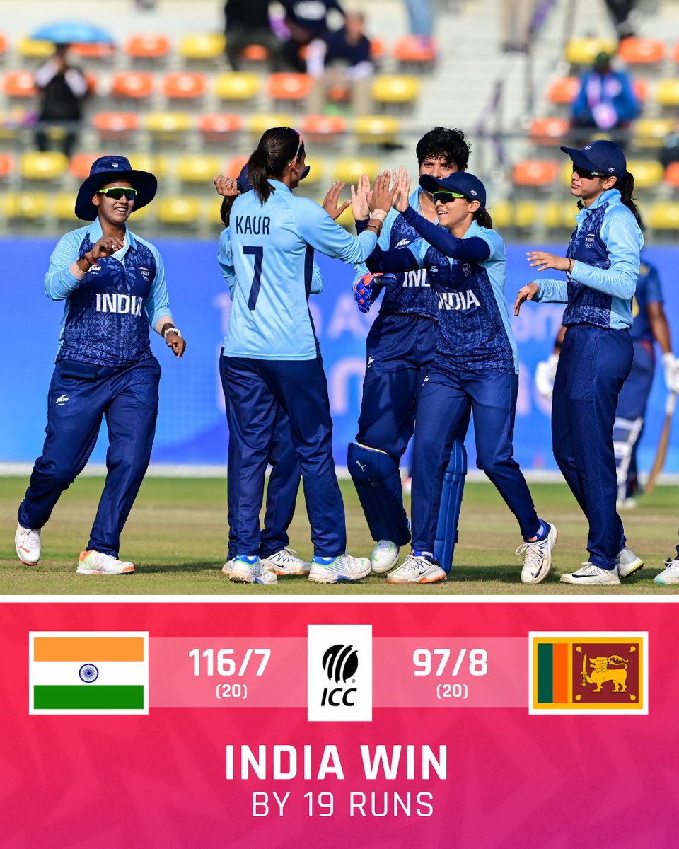 Gold for India 🥇

Harmanpreet Kaur’s side beat Sri Lanka in the thrilling #AsianGames Women’s T20I Final 🔥

📝 bit.ly/3RQD8Vt