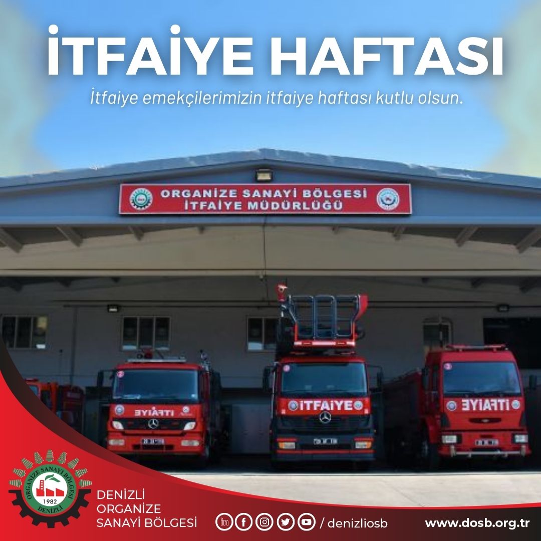 DenizliOsb's tweet photo. Milletimizin can güvenliği için mücadele eden itfaiyecilerimizin ‘İtfaiyecilik Haftası’ kutlu olsun #dosb #osb #denizliosb #denizliorganizesanayibölgesi #osbim #ıtfaıyemudurlugu https://t.co/aeOiFHeTeR