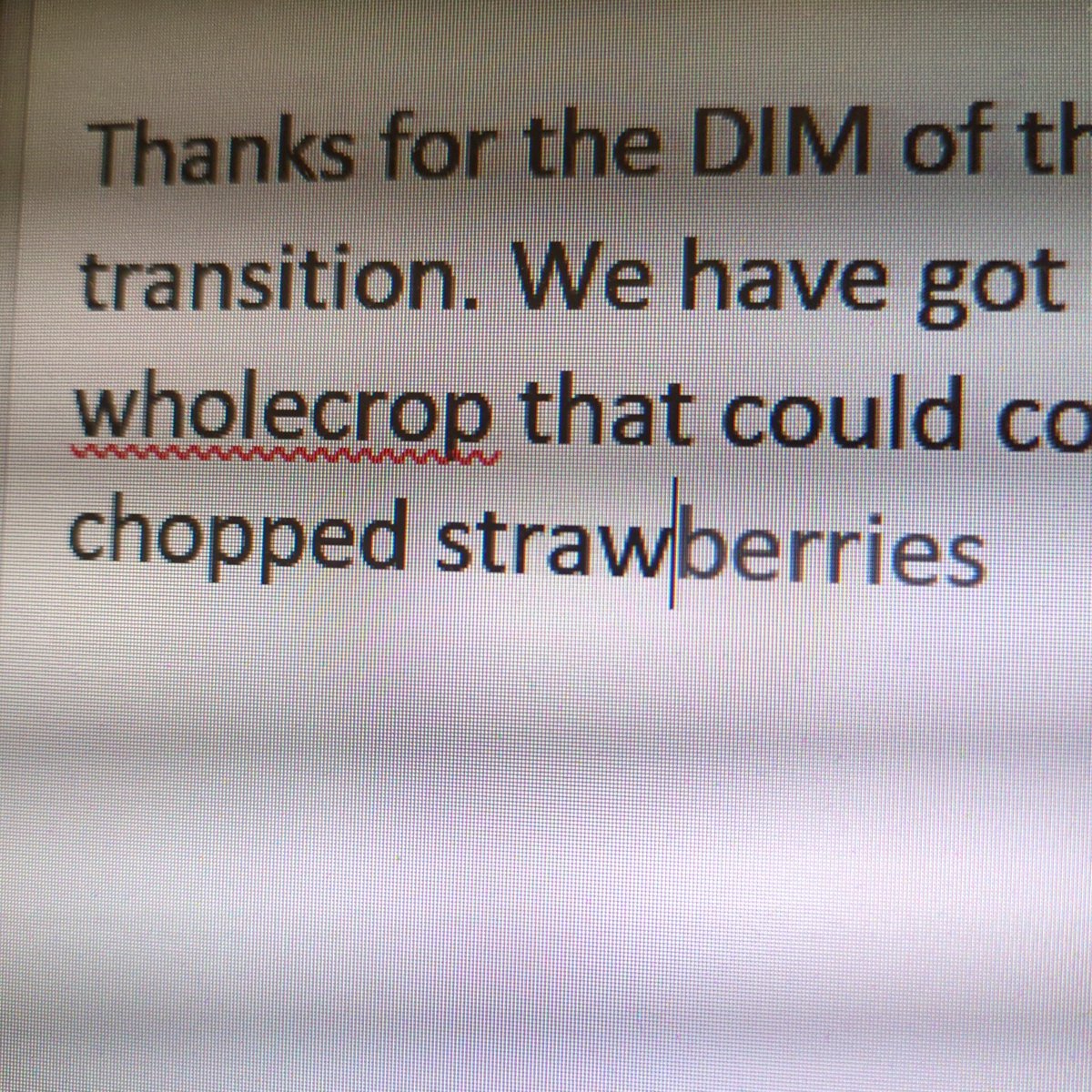 AgricVic's tweet photo. Autotype is suggesting my client adds chopped strawberries to their TMR.....one way to make milkshake 🤣 happy Monday folks! #lovecows https://t.co/cvvswVXtQm