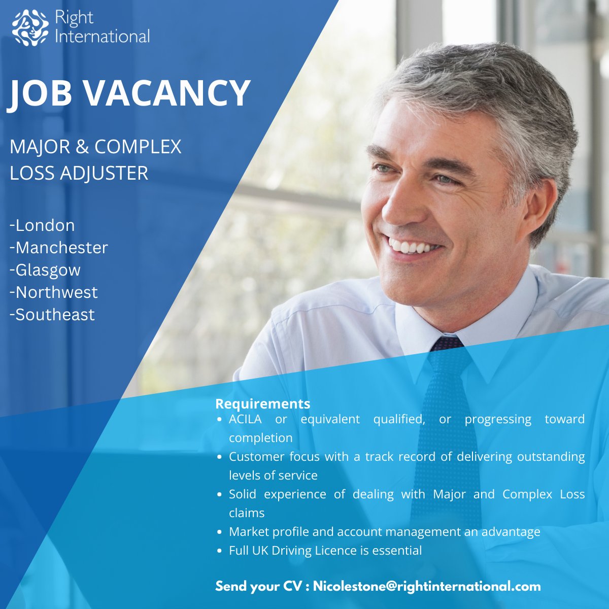 RightIntl's tweet image. Major &amp;amp; Complex Loss Adjuster Opportunities.

See our website for more details - lnkd.in/e4bfis8q

Or send your CV to nicolestone@rightinternational.com
