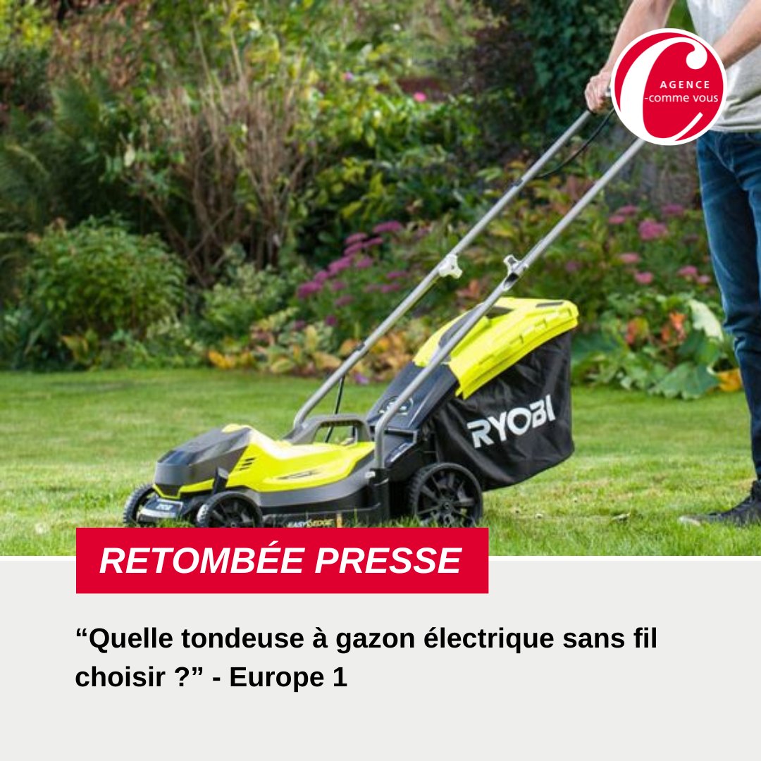 [ Presse 🖋 ] On retrouve RYOBI dans la sélection des tondeuses à gazon <a href="/Europe1/">Europe 1</a>   : "Parmi les meilleures marques commercialisant des tondeuses, on peut citer le fabricant Ryobi, qui a la particularité de concevoir des modèles efficaces à petit prix"
 europe1.fr/Guide-shopping…