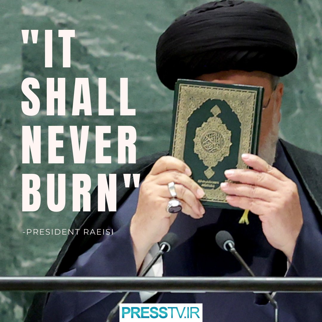 PressTV's tweet image. #ItShallNeverBurn 

Have you joined the campaign yet? Just hold a Quran, take a photo and post it on X (Twitter) or Instagram using the #ItShallNeverBurn hashtag.   

Let us and the world see your contribution.