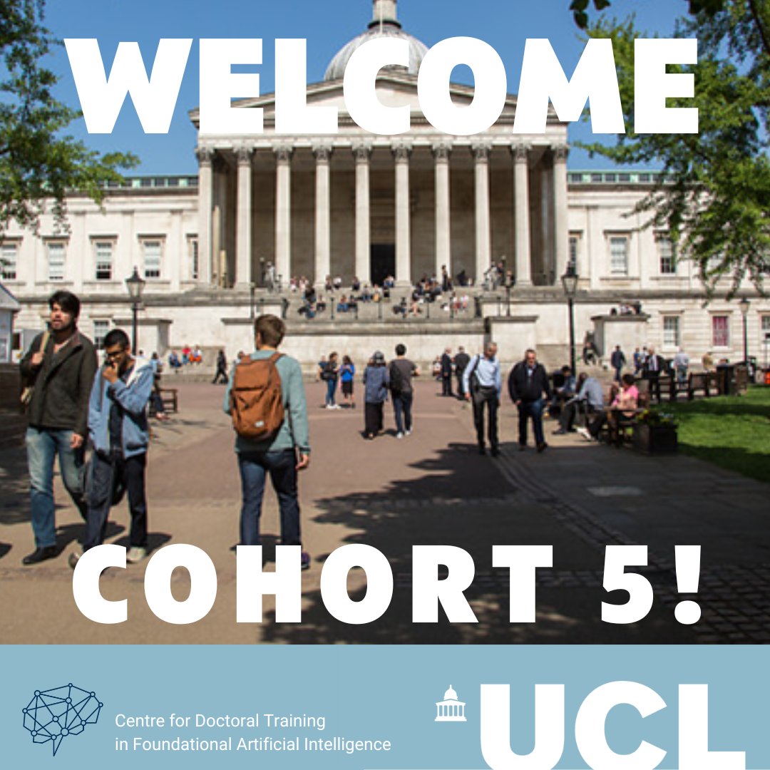 It's a new dawn, it's a new day it's a new cohort for the CDT!

Welcome to our final cohort - cohort 5! We look forward to watching you develop as researchers and help change the landscape of the future of AI!

#ai #phdlife #LoveUCL