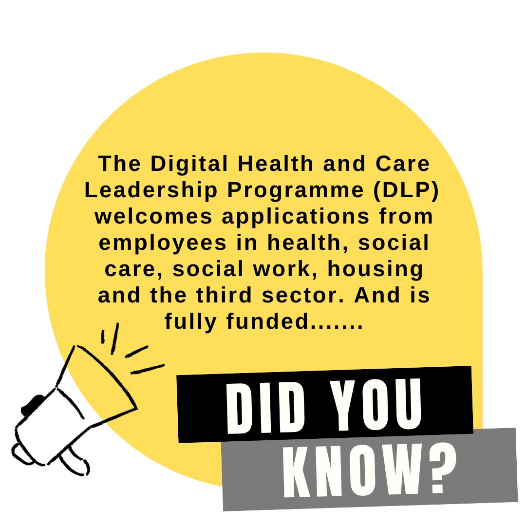 nes_dew's tweet image. We are currently recruiting for Cohort 22 of the Digital Health &amp;amp; Care Leadership Programme (DLP) starting in January 2024. 
More information about the programme, including application guidance can be found on the learning site 
➡️learn.nes.nhs.scot/52507