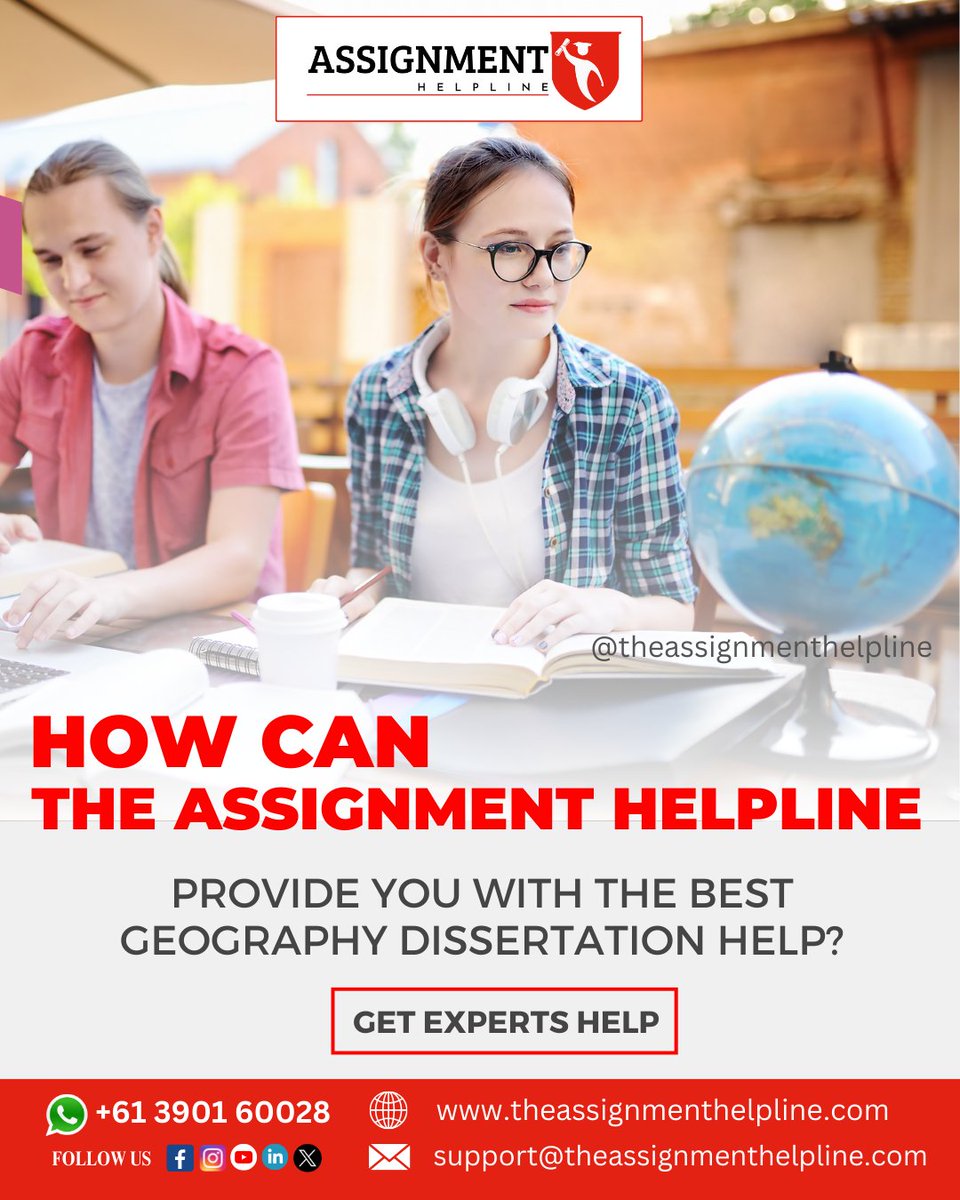 _the_assignment's tweet image. Our #GeographyDissertationHelp writers are highly skilled at writing unique content in a specific amount of time and support this feature.
.
.
📔📚Read more! theassignmenthelpline.com/geography-diss…
#GeographyDissertation
#ResearchAssistance
#GeographyScholar
#AcademicSupport