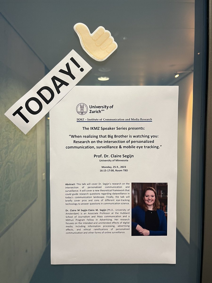 Lukas Hess (@hesslukas) on Twitter photo Looking forward to todays <a href="/uzh_ikmz/">IKMZ</a> speaker series event. @CMSeg will speak about her research on #dataveillance to kick off another season of exciting guests and talks!
<a href="/IKMZmediachange/">IKMZ Media Change @ikmzmediachange.bsky.social</a> <a href="/eszter/">Eszter Hargittai</a> Looking forward to todays <a href="/uzh_ikmz/">IKMZ</a> speaker series event. @CMSeg will speak about her research on #dataveillance to kick off another season of exciting guests and talks!
<a href="/IKMZmediachange/">IKMZ Media Change @ikmzmediachange.bsky.social</a> <a href="/eszter/">Eszter Hargittai</a>