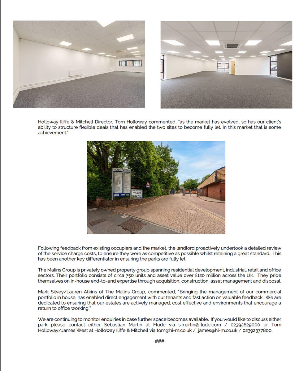 70,000 SQ.FT. FULLY LET! We have now fully let two prominent business centres located in Southampton and Waterlooville to 50 occupiers across 70,000 sq.ft. of space!
