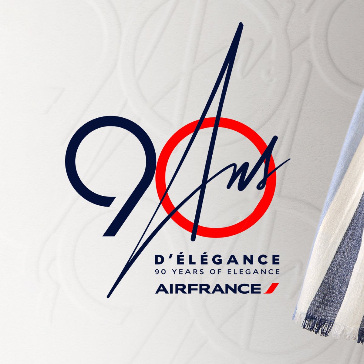AFnewsroom's tweet photo. À l'occasion de ses 90 ans, #AirFrance dévoile une collection exclusive d'objets créés ou réédités pour cet anniversaire, à retrouver aux #GaleriesLafayette Paris Haussmann du 28 septembre au 10 octobre ! #AirFrance90