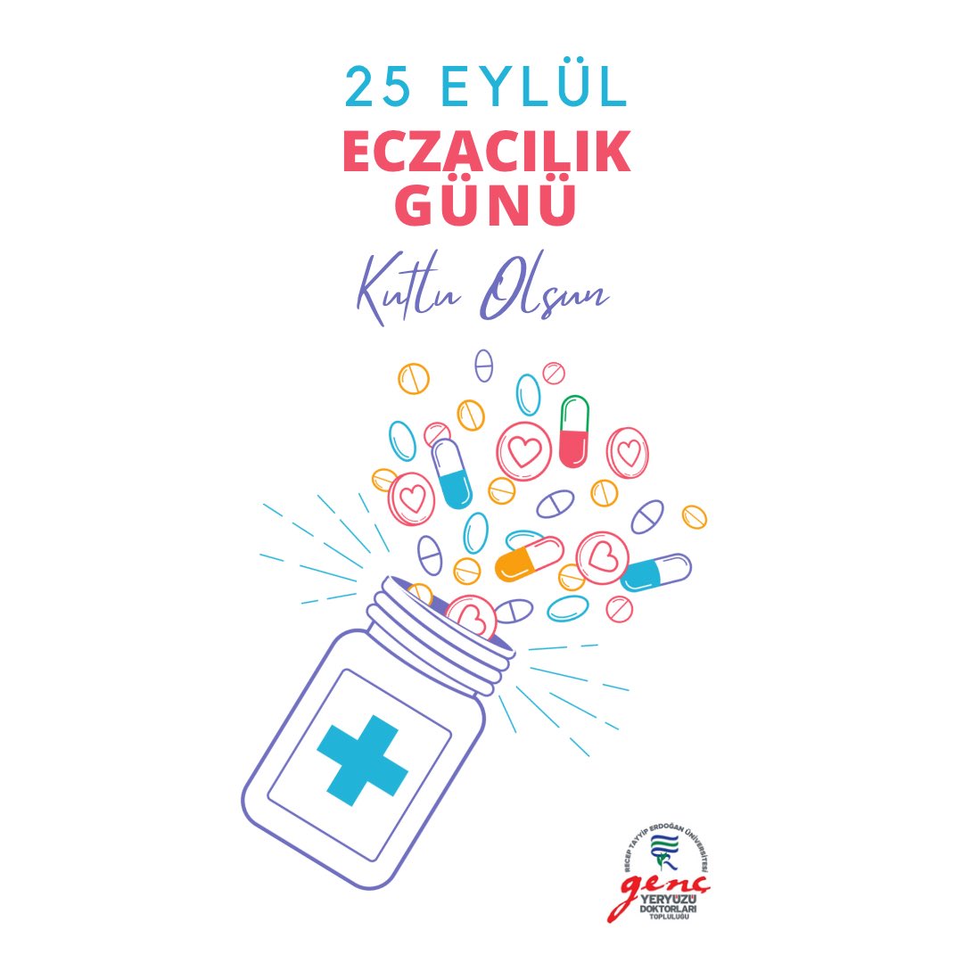 🎉Halk sağlığı için büyük gayretle çalışan tüm eczacılarımızın 25 Eylül Dünya Eczacılar Günü kutlu olsun.
#eczacılargünü 👨🏻‍⚕️🧑🏼‍⚕️

#gençyyd #YeryüzüDoktorları #GönüldenGönüle #İyilikSağlık