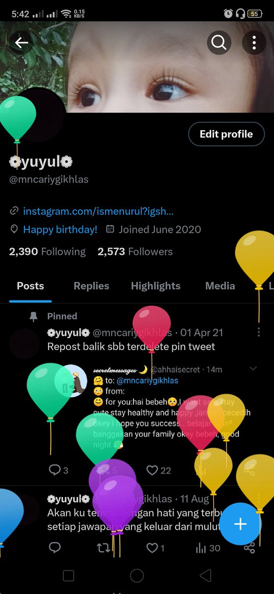 Syukur alhamdulillah dihari ini,dibulan ini bertambah lah usaiku.. happy birthday to me 🥳🥳🥳