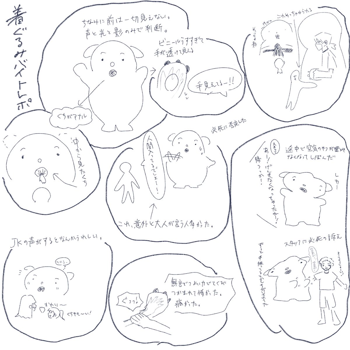 前に着ぐるみのバイトした時のレポです。めちゃ面白かった。 