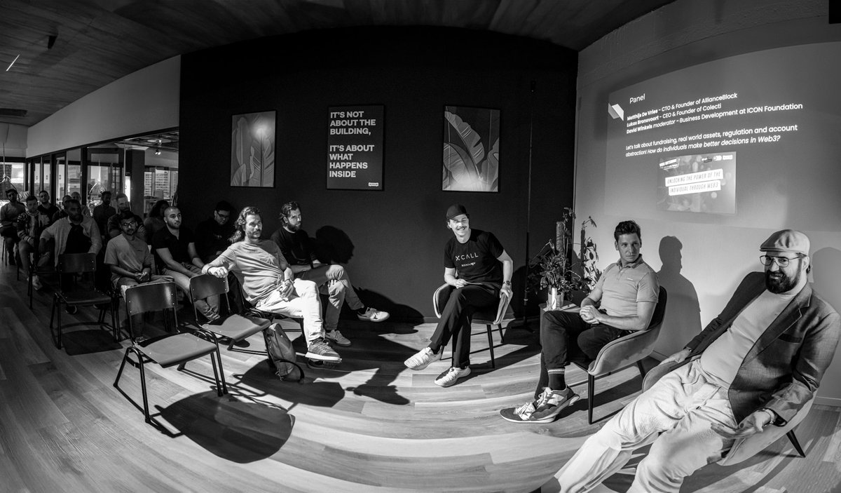 W3B_Lab's tweet photo. Friday was 🔥 w/our frens @web3partners_ in Rotterdam 🏙️

🤝Special tnx to our speakers &amp; moderator:
@MatthijsDeVries, @allianceblock &amp; @real_digidavid

💚https://t.co/HS3AhLqvQO who host us so kindly 

💡Next time:
The future of web3 gaming.. stay tuned 🎤

(📸 @babypro_ ) https://t.co/gpSO4IKmXh