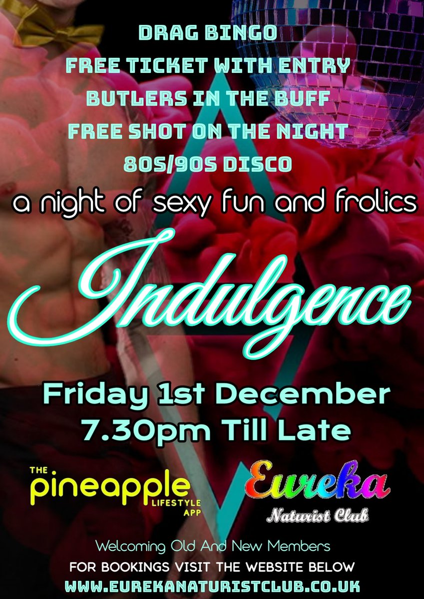 indulgenceprty's tweet photo. @eurekaparties 
Make sure your diaries are clear for the 1st of December x https://t.co/YgmSURJAiM