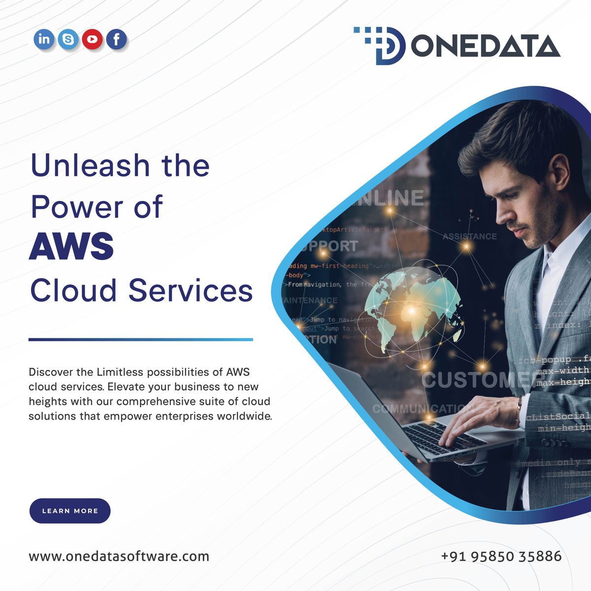 🚀 Unleash the Power of AWS Cloud Services 🌐

Are you ready to elevate your business to new heights? 📈 Discover the limitless possibilities of AWS Cloud Services! 🔥
Let's transform your business together.👍
#AWS #BusinessSuccess #cloudsecurity #CloudComputing #Amazon #AI
