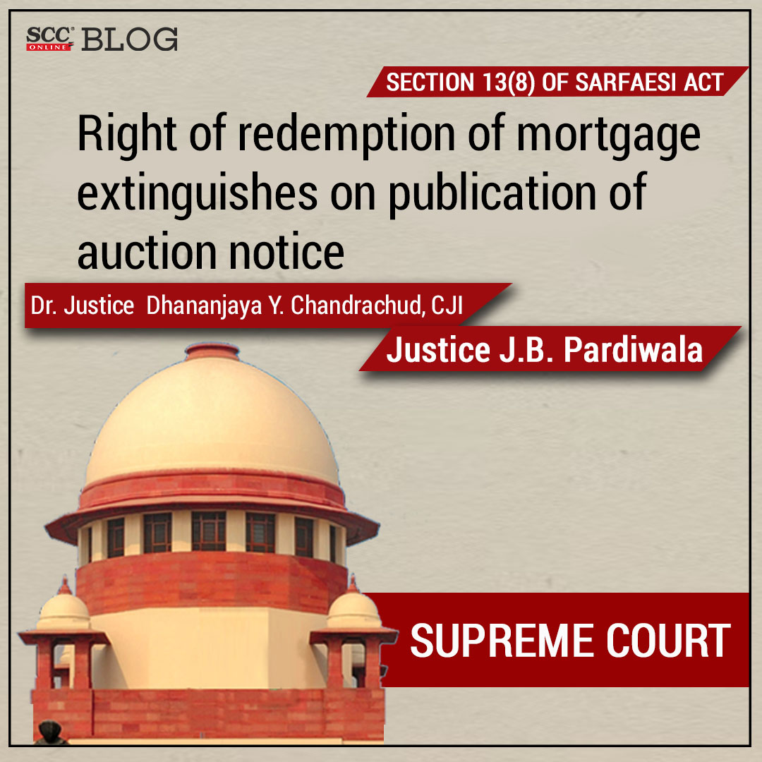 scconline_'s tweet photo. Section 13(8) of SARFAESI Act| Right of redemption of mortgage extinguishes on publication of auction notice: Supreme Court
https://t.co/OvMWOI7r93
#supremecourt #Auction #auctionpurchaser #mortgage #rightofredemption #SARFAESIAct #SupremeCourt #scconline #SCC #legalnews https://t.co/4epzerpFYO