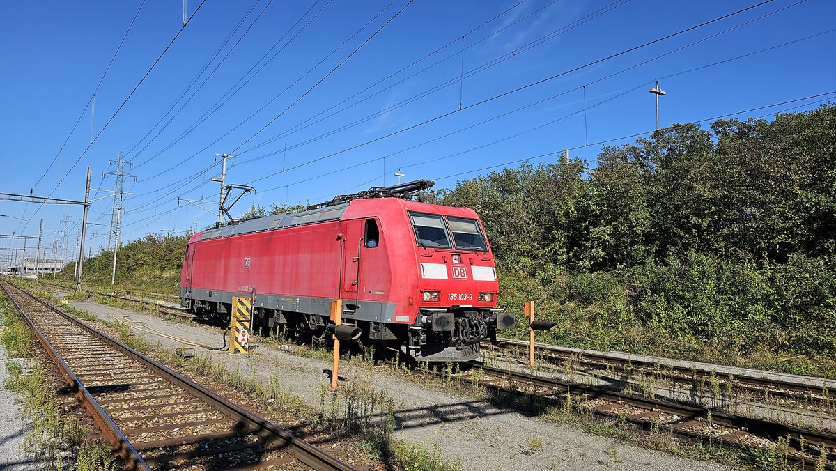 TWeinlein's tweet photo. Servus aus der D Gruppe Basel RB 🙋🏼‍♂️

Es geht mal wieder #Lokzug in die Ost🇨🇭 nach Buchs, um einen #RedBull zu holen 🙃

Dann mal auf in den Kampf 💪

#BR185 #Lokführer #Cargo #DBCCH #TRAINfluencer https://t.co/tCER0ezUSQ