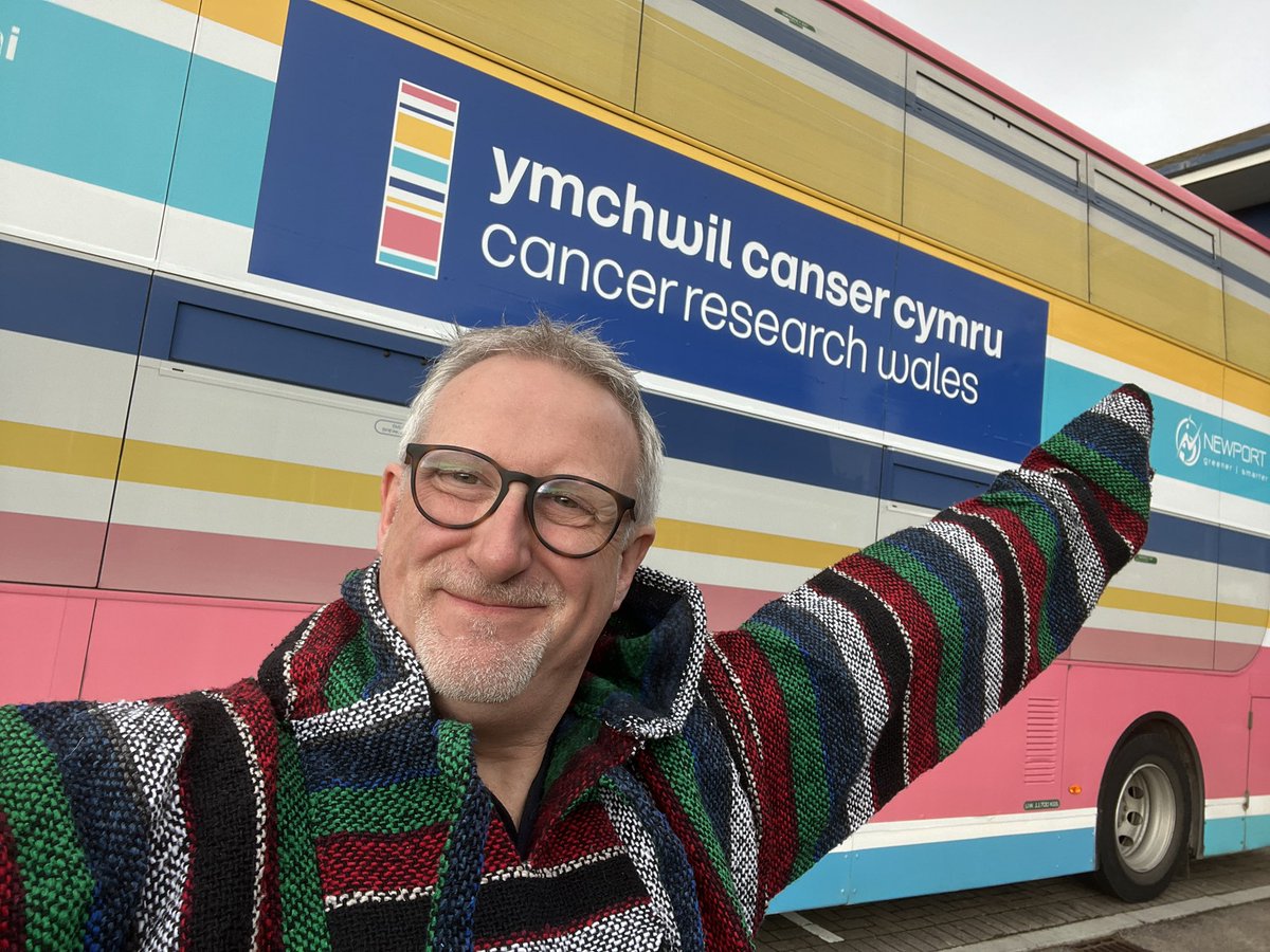 Time to #StripeAPose for <a href="/cancer_wales/">Cancer Research Wales | Ymchwil Canser Cymru</a> - join in with your best stripes all week (bus backdrop optional)