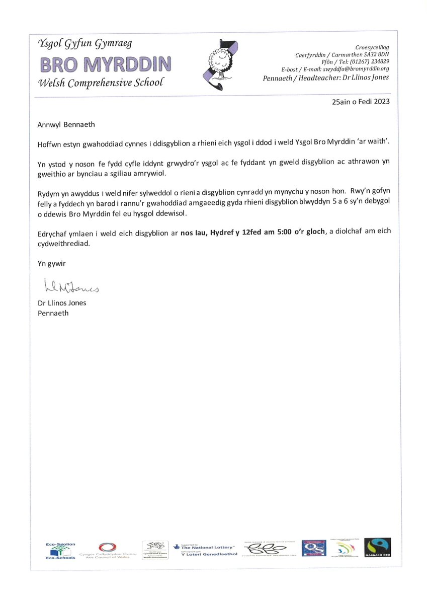 Ysgol Griffith Jones tweet media