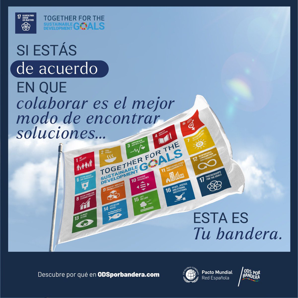 Los #ODS marcan nuestra hoja de ruta hacia la sostenibilidad global. Celebramos el 8º aniversario de su aprobación con el compromiso de seguir impulsando soluciones para avanzar en la transformación ecológica, desde las alianzas.

#ODSporbandera #TogetherForTheSDGS