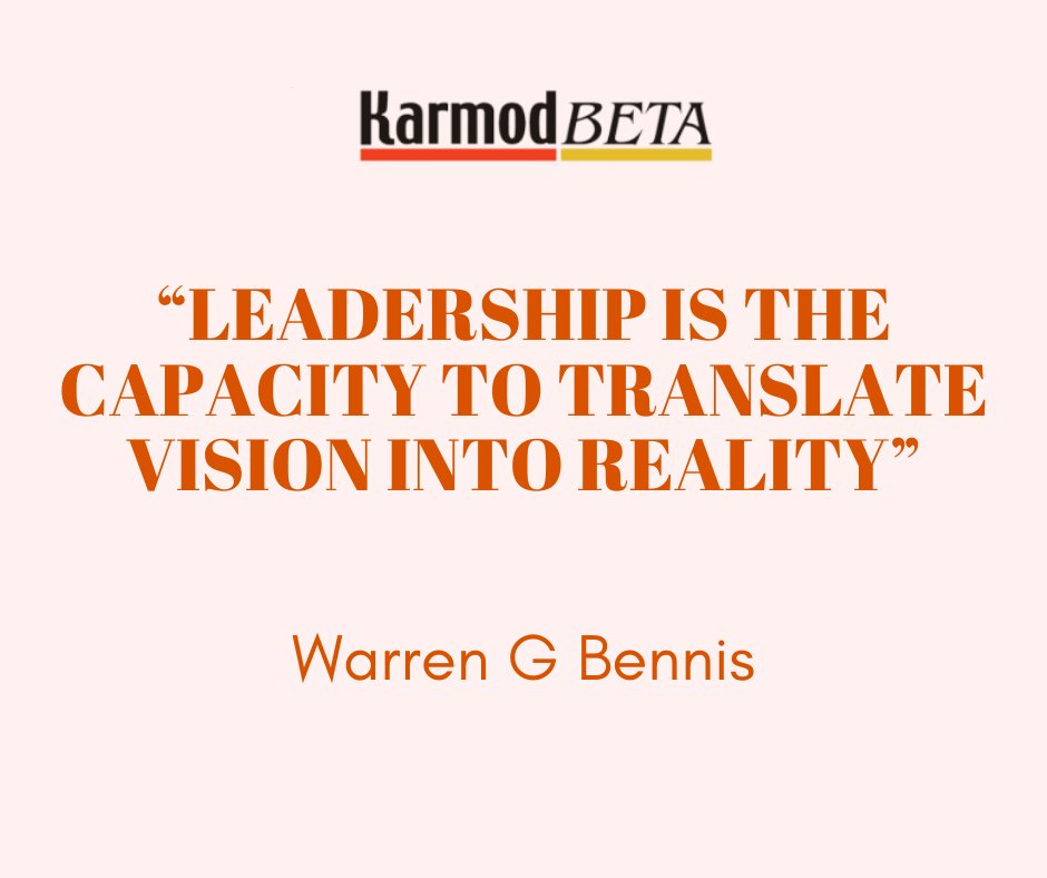 Executing a big vision is very tough, and comes with many challenges. Great leaders are able to organise and come up with trategies that ensure their vision becomes a reality.
Have a great week ahead!
