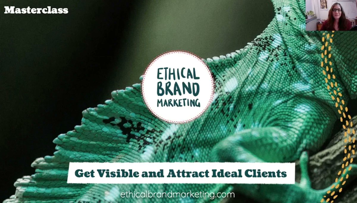 Get ready to market your #freelancingbusiness in a way that aligns with your values!

Watch this free #Masterclass for #EcoCreatives and learn the ropes of #ethicalmarketing so that you attract #missionaligned #ecofriendly clients!

ethicalbrandmarketing.com/masterclass-fo…
