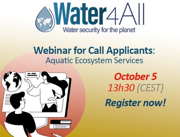 Water4AllEU's tweet photo. 📢Applicants for the Call "Aquatic Ecosystem Services"  can register to the Webinar : 👉 link : https://t.co/Nx1JJ5yowB
#Water  #Research @rea_research https://t.co/n0hklpUEoS