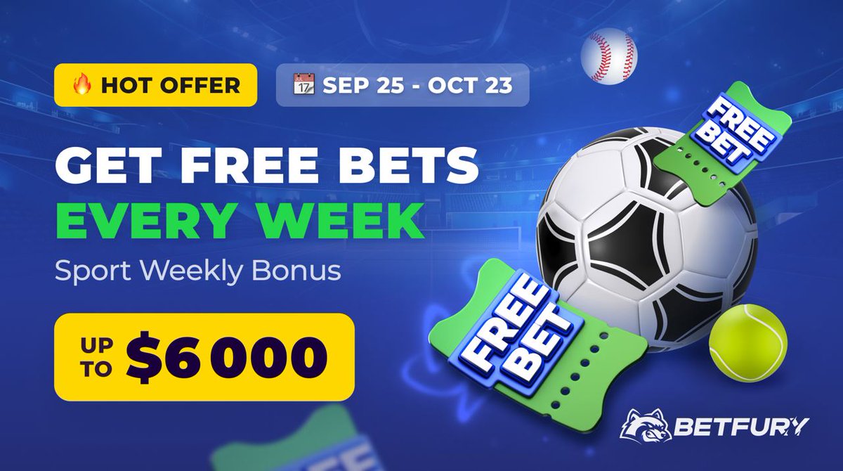 betfury_gaming's tweet image. 🏆Get up to $6 000 in #FreeBets
betfury.tv/Sport_Weekly_B…

The week of #Sport Bonuses is started! 
Make a wager right now &amp;amp; Get your first #Bonus next Monday.

🤑Win $50 Free Bet in #Giveaway🤑

25-28.09 | 3 random winners
Write &quot;Goal!&quot; in comments
♥️+ RT this post