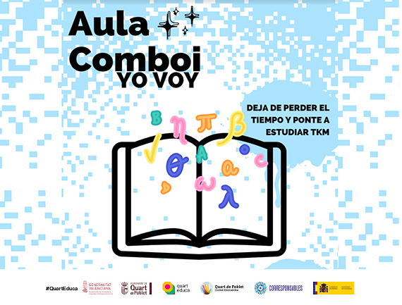 👉El 2 d'octubre comença l"Aula Comboi" on treballarem aspectes com a tècniques d'estudi, planificació i preparació d'exàmens, treball en grup, jocs i dinàmiques...  
⌚️Dilluns i dimecres de 16 a 18h, tant en l'IES Riu Túria, com en IES La Senda. 
 #QuarEduca  #QuartdePoblet