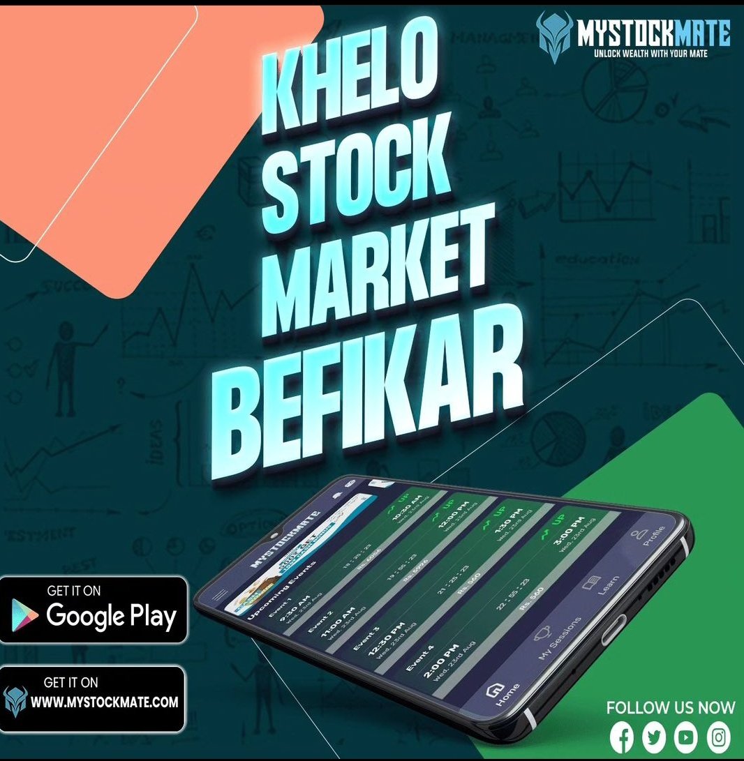 Mystockmate's tweet photo. Ab stock market karlo apni mutthi mein ..play along with @Mystockmate https://t.co/1GO49ItUeq

#AsianGames2023 #BajajFinance #nifty50 #Hukum #StockMarketindia #DeltaCorp https://t.co/KmCv6mipRQ
