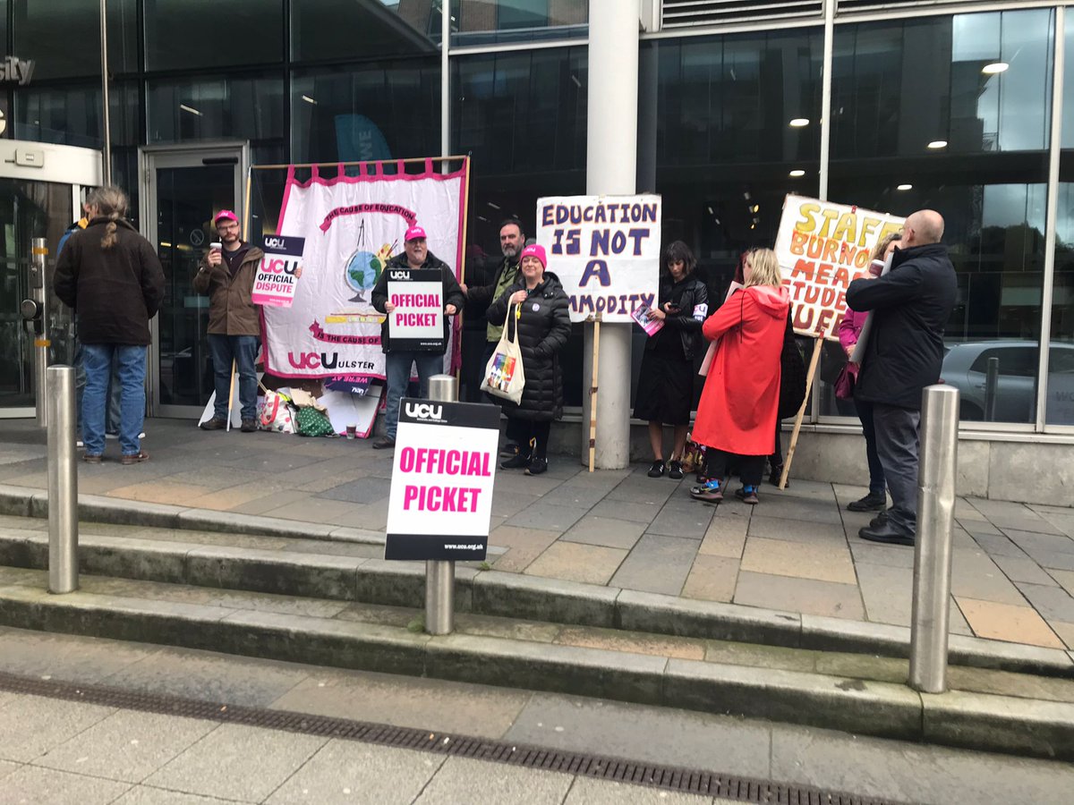 The early picketers holding the line @ucu_ulster #settlethedispute #ucurising