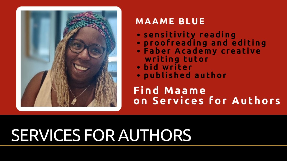 Authors/Publishers - it you’re looking for a sensitivity reader check out @MaameBlueWrites on Services for Authors - our directory for freelancers who provide, you guessed it, services for authors (and publishers) suppliers.theempoweredauthor.com/england/london… #booktwt #WritingCommmunity