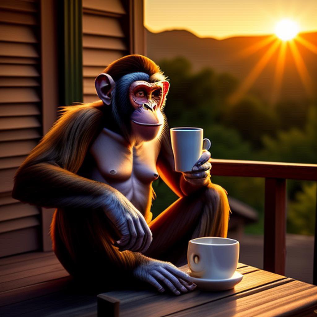 GreaseyBana's tweet photo. Early bird hustle, watching the sun rise over the concrete jungle. 🌅🏙️ Time to rise and grind, fam! 💰💪 #GangsterMonkey #SunriseHustle 🐒🌞 https://t.co/uErmefsedc