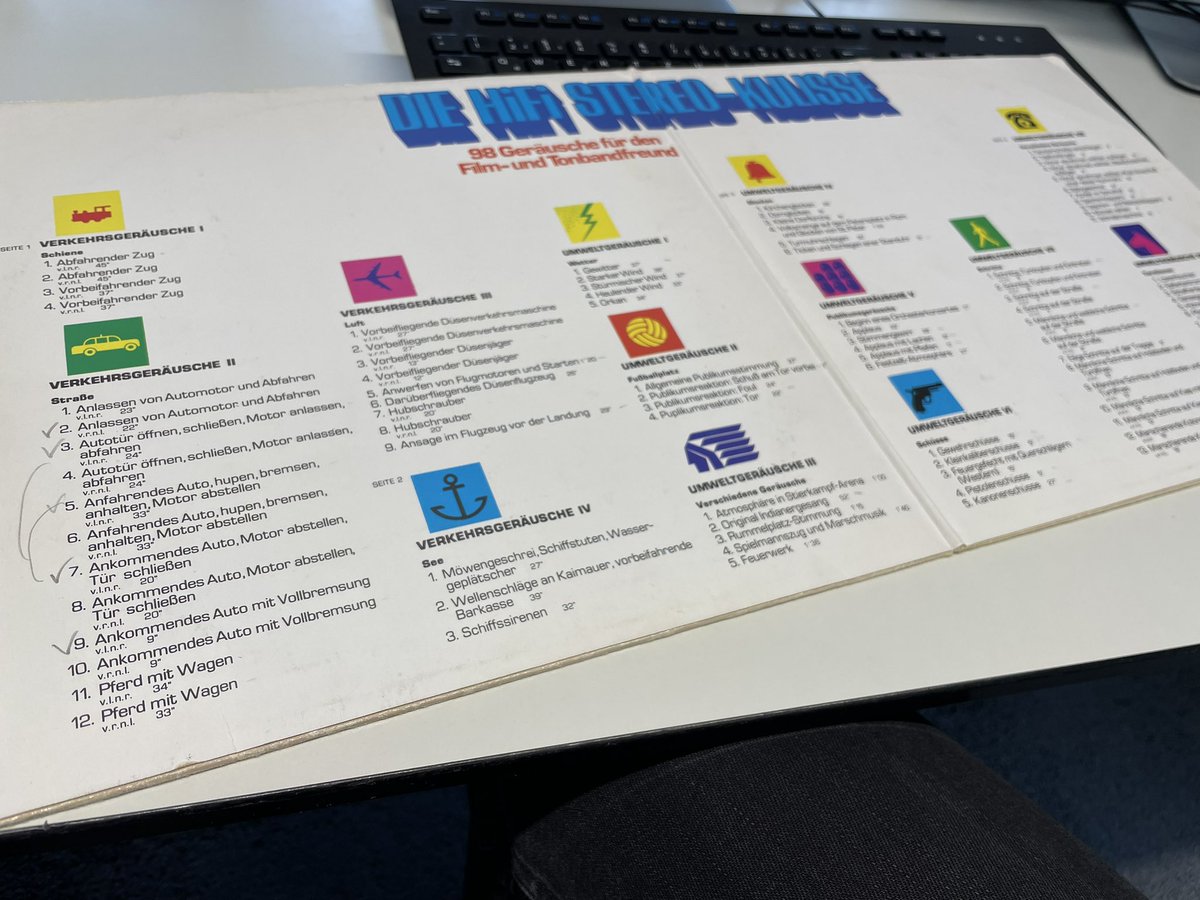 papperlapopp's tweet image. Dieser schöne Flohmarktfund geht jetzt an die Tonbandfreunde @Volkersheim und @FelixHarbart - falls im @HAZ-Podcast #klarsoweit mal „Festzelt-Atmosphäre“, „Pferd mit Wagen“ oder „Publikumsreaktion: Foul“ vonnöten sind, werdet ihr hier fündig 😎