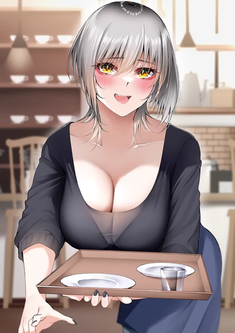 行きつけ喫茶店のバイトちゃん69「空いてるお皿お下げしますね～」 