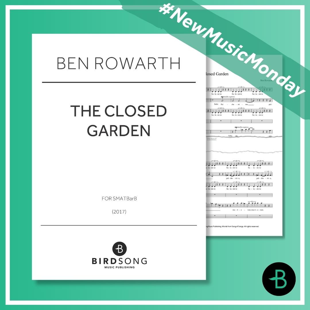 'May my beloved come into his garden and eat its sweet fruits...' 🍎 Welcome back to #NewMusicMonday! This week's pick is @BenRowarth's 'The Closed Garden' for vocal consort, setting texts from the Bible's sensual Song of Songs 🌳 Download the score 👇 fabermusic.com/shop/the-close…