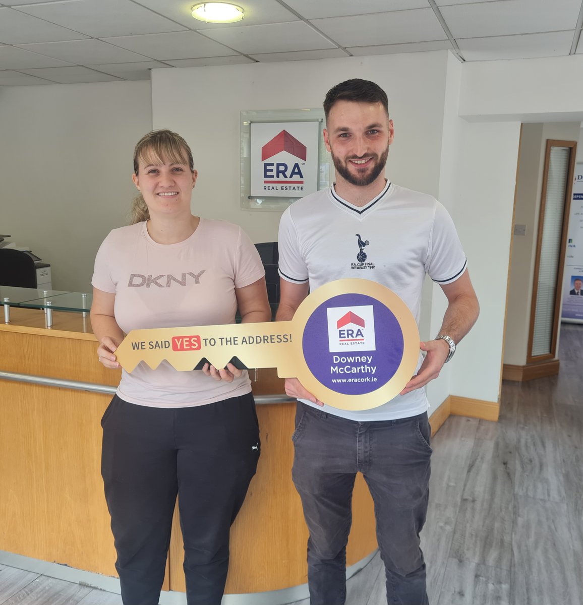 DowneyMcCarthy's tweet photo. They said #YESToTheAddress! 👏🏡 A huge congratulations to the lovely Jennifer and Dominic who collected the keys to their forever home last week - wishing them the best for the future from all here at ERA Downey McCarthy 🔑 https://t.co/aQAKsSkODW
