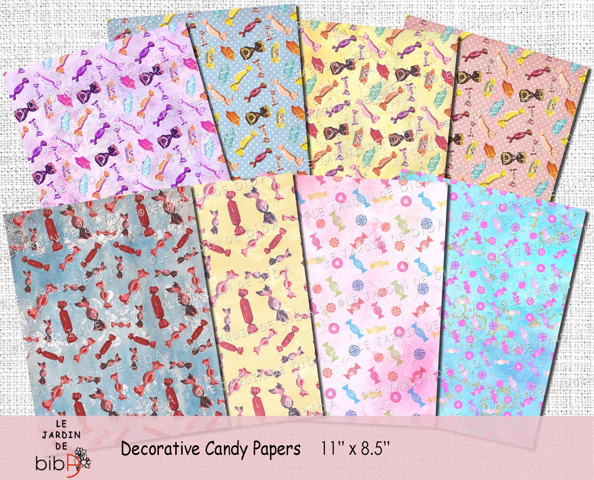 magibilo's tweet photo. Candies Background, Candy Patterns, Decorative Candies Papers, di LejardindeBiba https://t.co/UmnGDwBf68 via @Etsy https://t.co/D63K4M4jDY