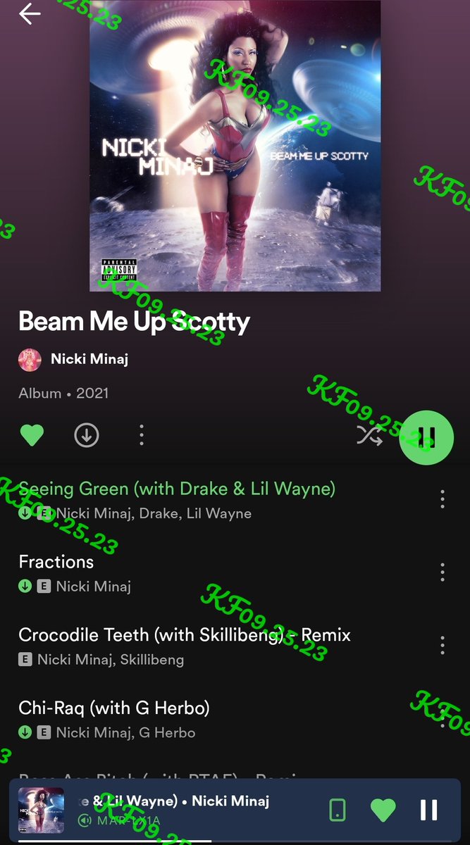 KarmenFandiego's tweet image. .#Barbz Already 33 Days since we started #1NickiAlbumDay🔥 Thx to all the #DedicatedBarbz who know how important streams are💗🙏🏽

TODAY, September 25, 2023 Let's STREAM #BMUS 🪐 + #LTISY 💫

Until Nov.16th, 2023 Let's keep STREAMING together at least once 1Nicki's Album a day!