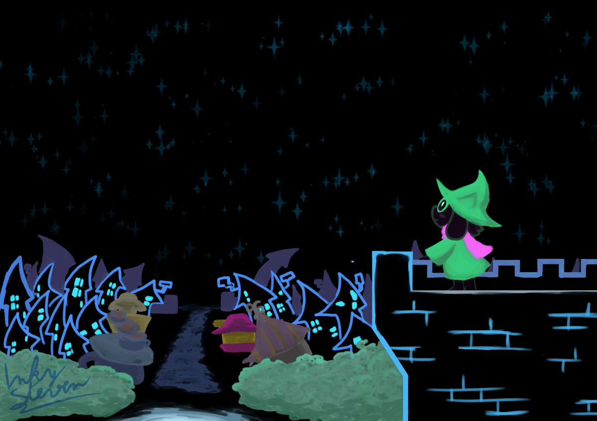 InkySteven's tweet photo. #deltarune, #undertale, #deltarunefanart, #castletown, #lightner, #darkner, #krisdeltarune, #susiedeltarune, #ralseideltarune, #darkworld, #jevil, #lancer, #darkfountain, #fungang, #roulxskaard,, #wdgaster, #theknight, #2dart, #2danimation, #doodle, #digitalart, #randomhashtags https://t.co/26zHgT0sjx