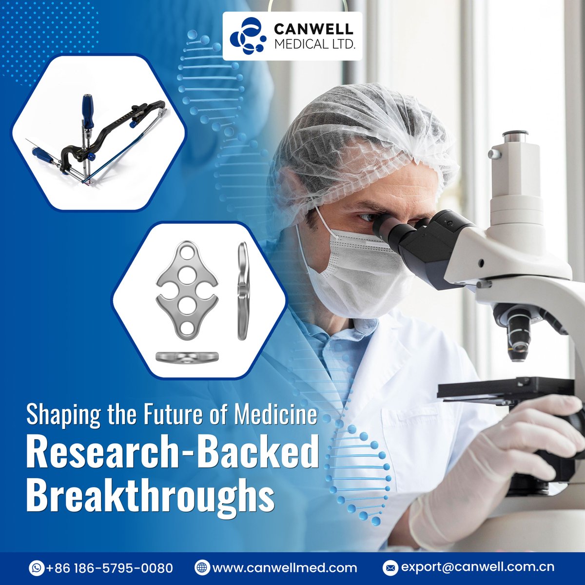 LtdCanwell's tweet photo. Innovation is our foundation. We invest in research to bring groundbreaking solutions to the medical field, improving outcomes and patient experiences.
#canwell #Medical #Innovation #Healthcare #medicaldevice #implants #ortho #medtwitter #orthotwitter #tweet #research #meded https://t.co/FPKoXATg6I