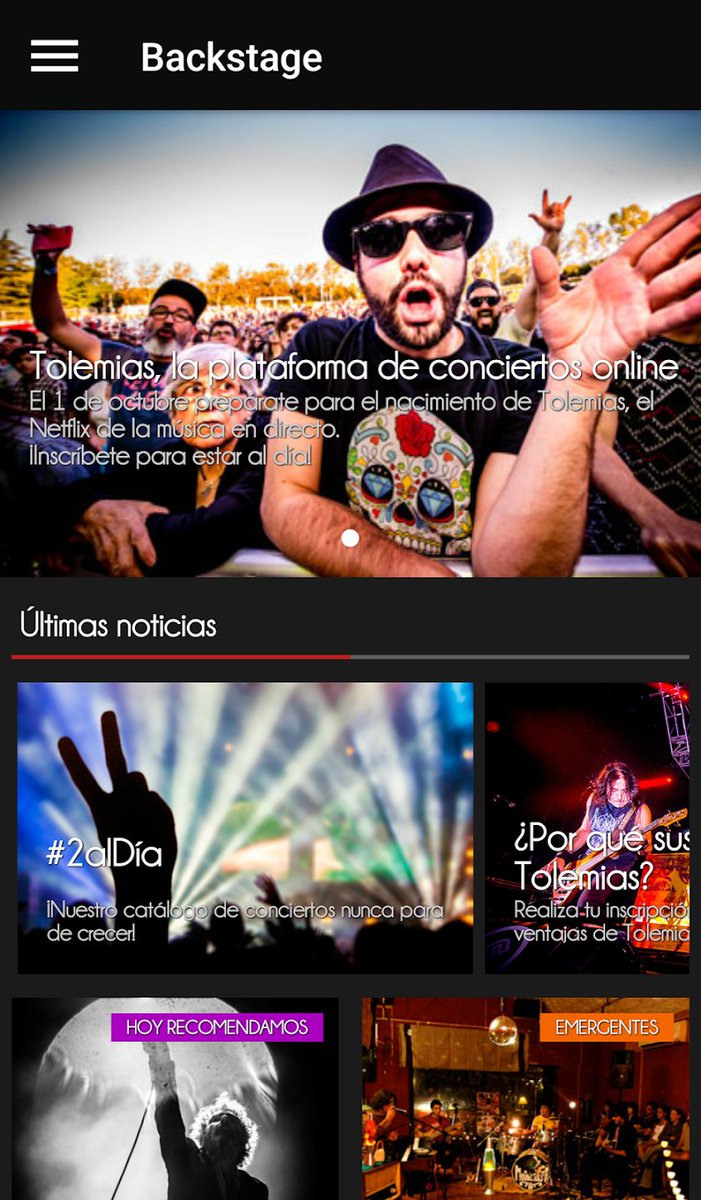 Qué mejor que disfrutar de un buen concierto? 

Regístrate gratis y accede a contenido exclusivo en tolemias.tv/registro.aspx