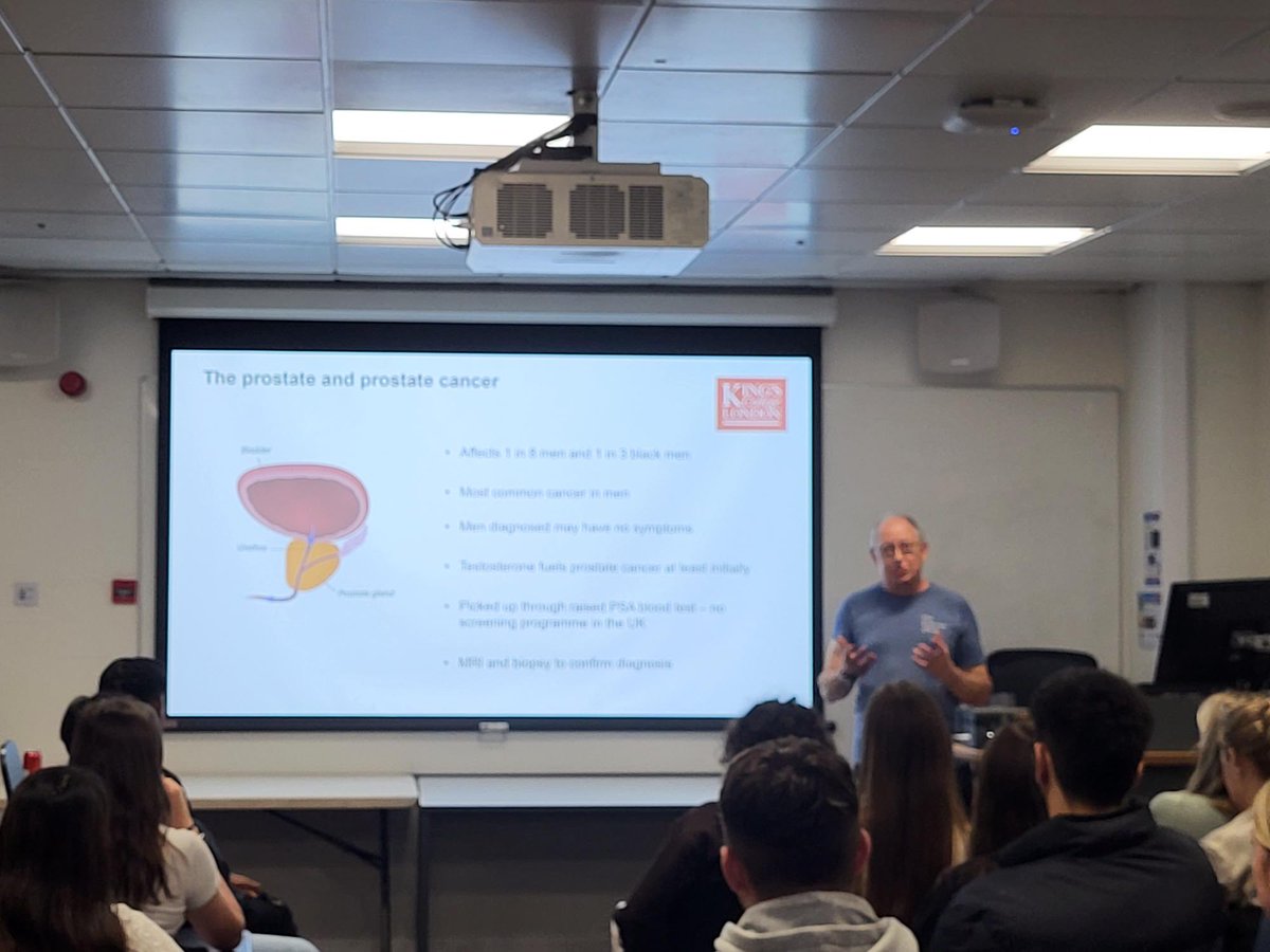 cmcottrell's tweet photo. Great to be able to share my experience with Exercise and Sports Medicine students at Kings College London. Thank you Prof Van Hemelrijck ⁦@MiekeVHR⁩ for inviting me https://t.co/fQKc1N1uzi