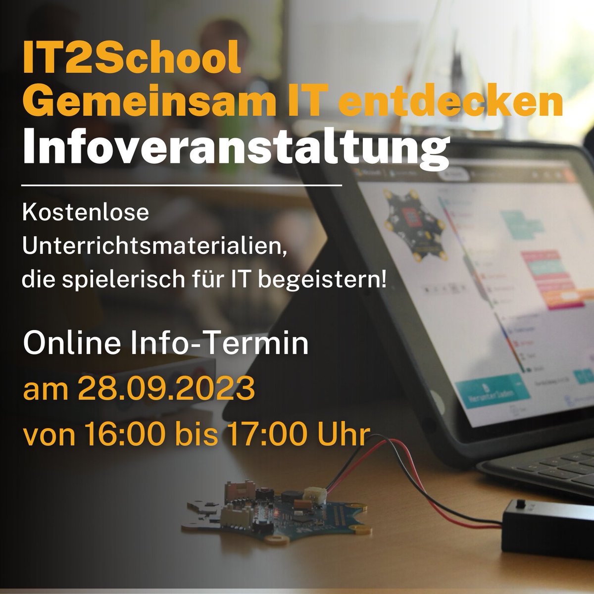 Schüler*innen für IT begeistern? Wir haben die richtigen Unterrichtsmaterialien dazu! 
Spaß garantiert – für Lehrkräfte und Schüler*innen! 🤞

👉Erfahre mehr bei unserer kurzen Infoveranstaltung: shorturl.at/bpKNO

#schule #unterricht #informatik #twlz