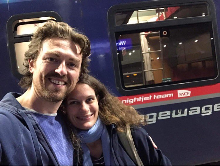 The Amelia Project (@amelia_podcast) on Twitter photo Alan and Julia saying goodbye as she boards the night train from Vienna to Hamburg after a marathon two day recording session at Alan’s flat! Alan and Julia saying goodbye as she boards the night train from Vienna to Hamburg after a marathon two day recording session at Alan’s flat!
